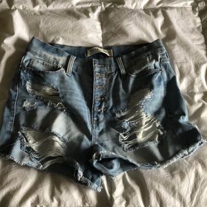 Mudd high rise shortie shorts size 7